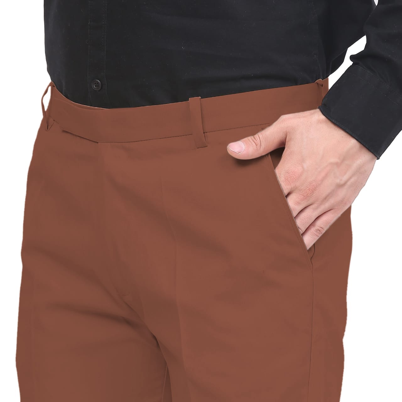 MENS BROWN FORMAL PANT